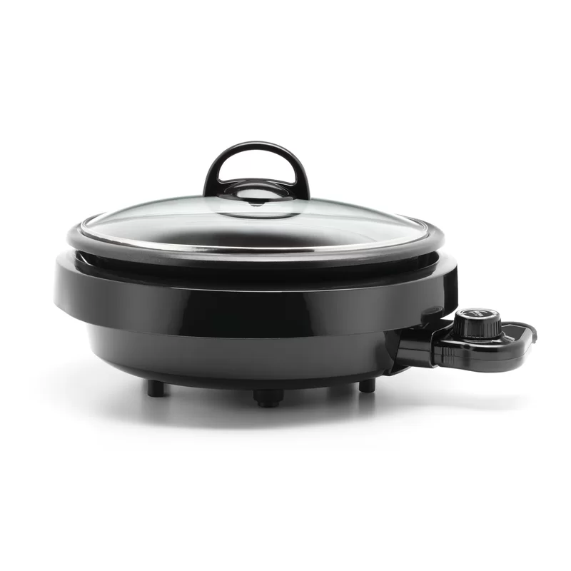 Aroma Housewares ASP-137B Grillet 3Qt. 3-in-1 Cool-Touch Electric Indoor Grill Portable， Dishwasher Safe， Black