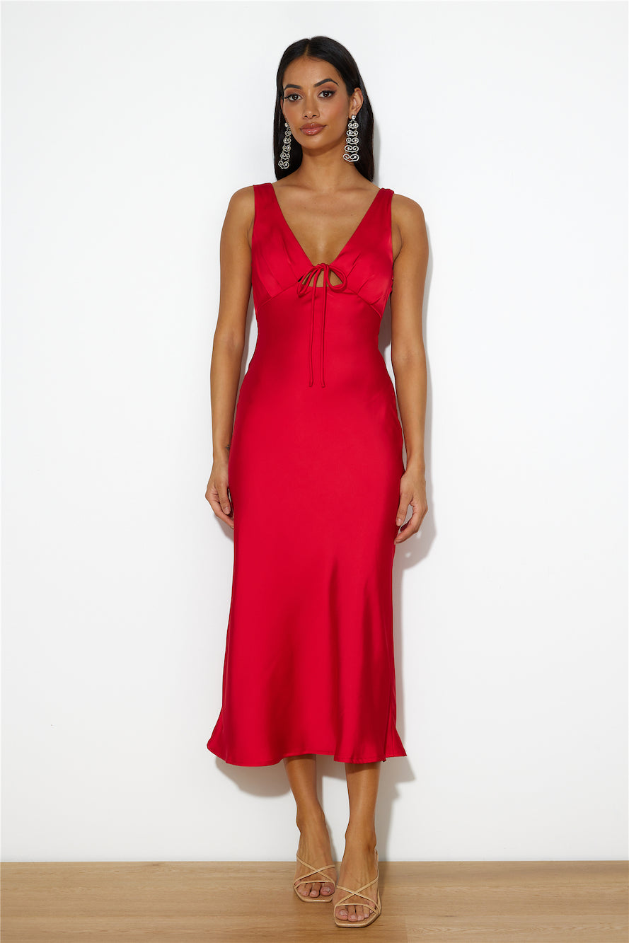 Love To Amaze Midi Dress Red