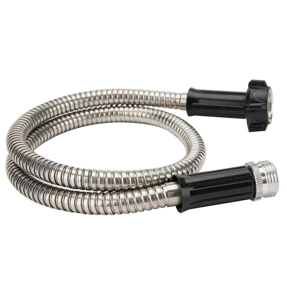 Dyiom 58 in. Dia. x 15 ft. Heavy Duty 304 Stainless Steel Water Garden Hose with Female to Male Connector B08DHSSWYX