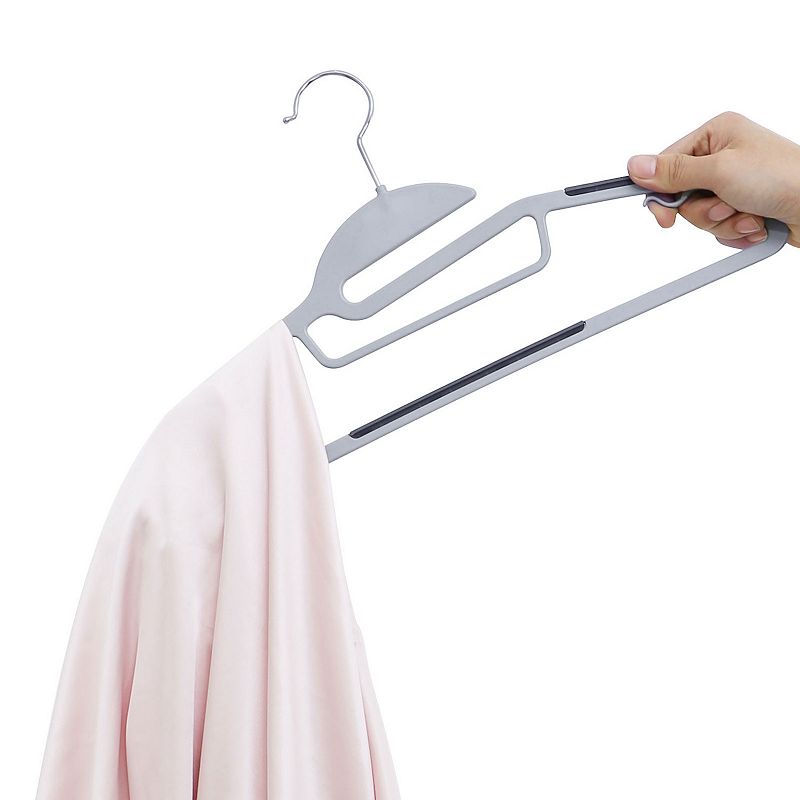 Plastic Hangers Space Saving Clothes Hangers， Ultra Thin With Non Slip Rubber Coating