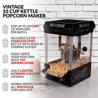 Nostalgia 390-Watts 2.5 oz. Black Kettle Popcorn Maker KPM220BK