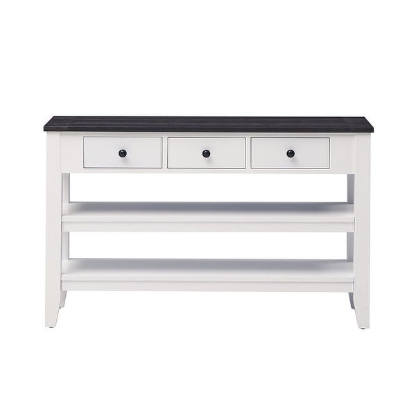 48'' Modern Console Table with 3 Drawers and 2 Shelves