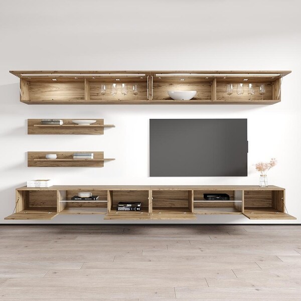 Fly I2 33TV Wall Mounted Floating Modern Entertainment Center