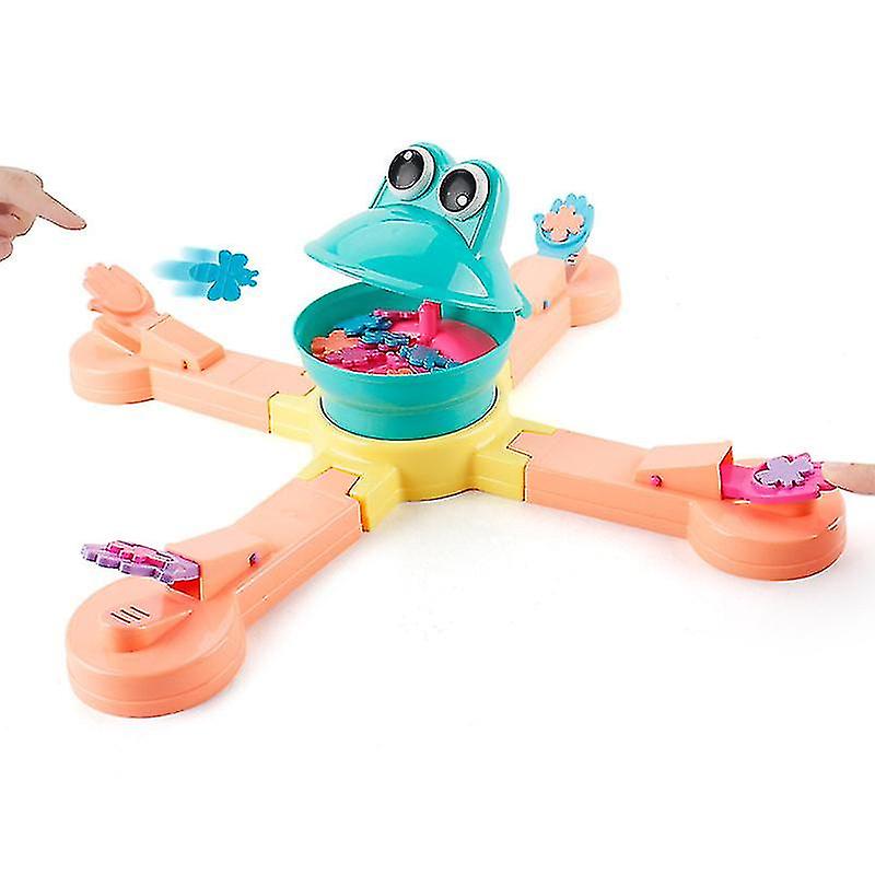 Gojoy Funny Feeding Frogs To Eat Biscuits， Children's Kids Educational Electric Toys Family Party Game Starlight