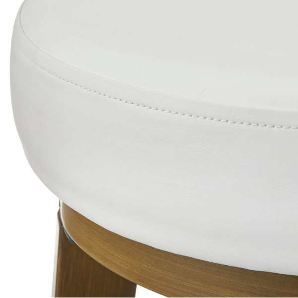 angelo:HOME Swivel Stools - Linden Brass set of 2 (white)