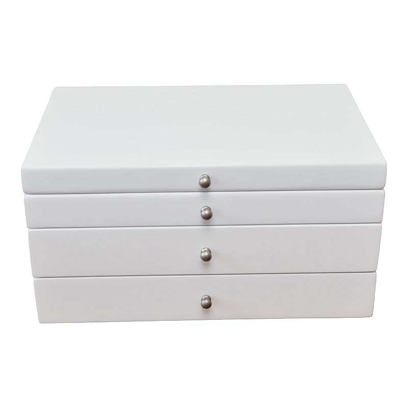 Elegant White Finish Jewelry Box