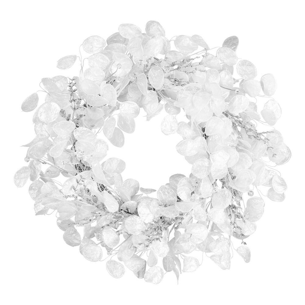 24 in. Unlit Winter Frost White Artificial Christmas Wreath