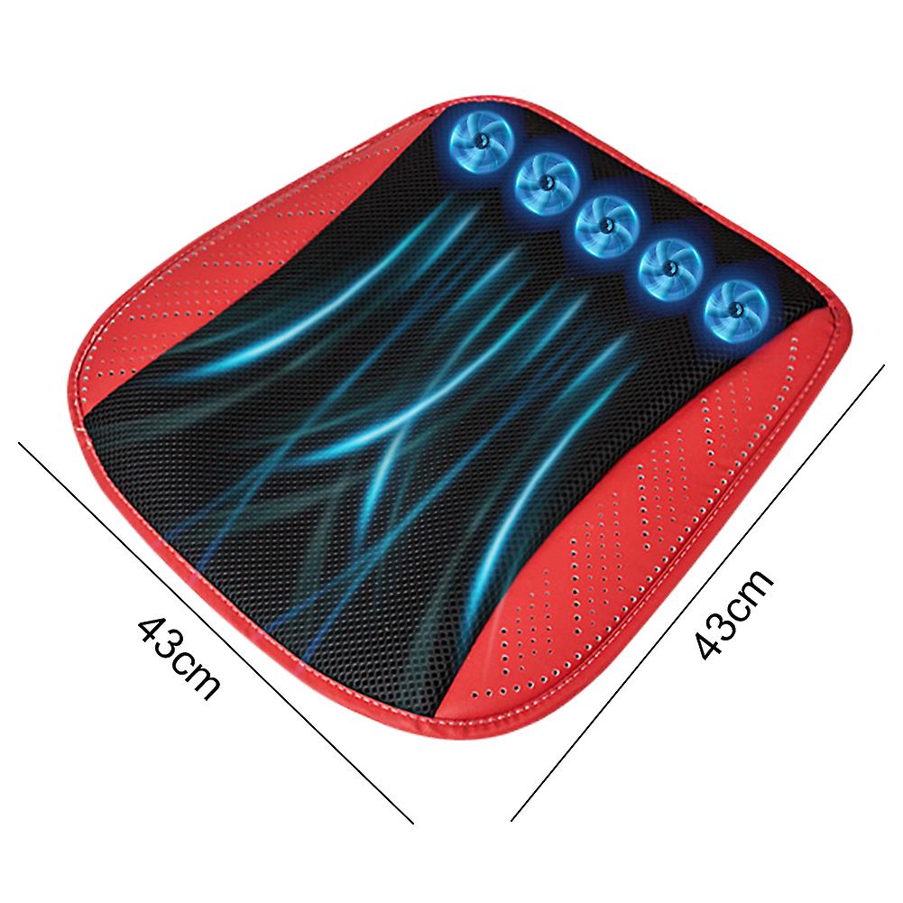 Car Summer Cool Ice Silk Seat Cushion With Usb Fan Blowing Cool Summer Ventilation Cushion Seat Cushion Car Seat Cooling Pad