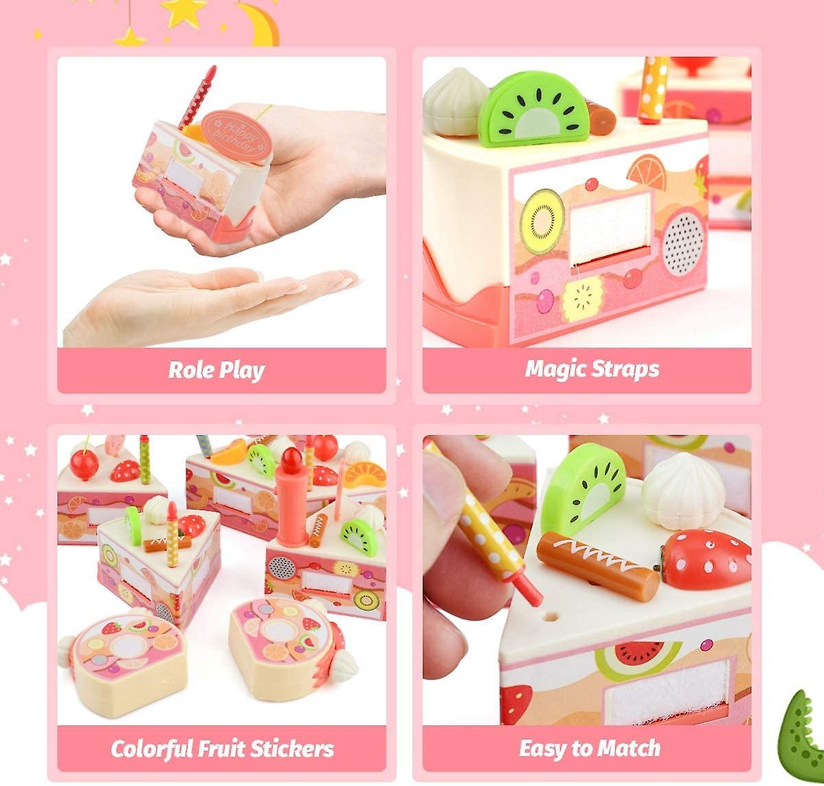 Cake Toy Food Set， 83 Pcs Cutting And Decorating Birthday Cake Pretend Toys Role Play Food Sets For Children Kids， Educational Learning Kitchen Playse