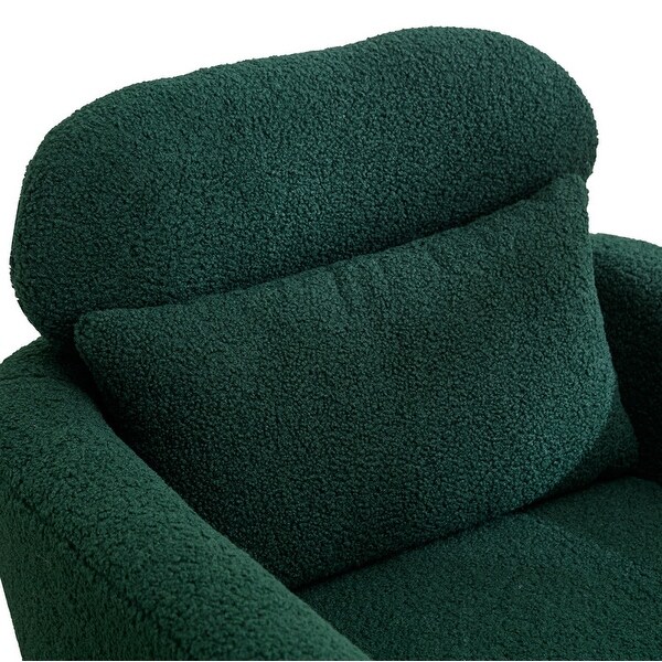 Modern Accent Chair Armchair， Upholstered Club Chair with Throw Pillow