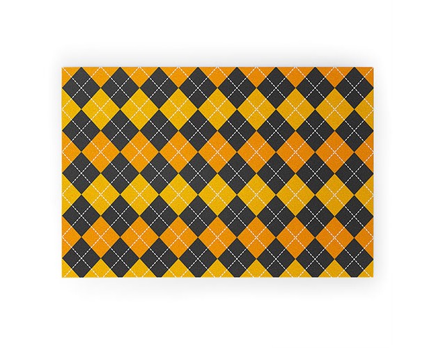 Avenie Halloween Collection Argyle Welcome Mat Society6