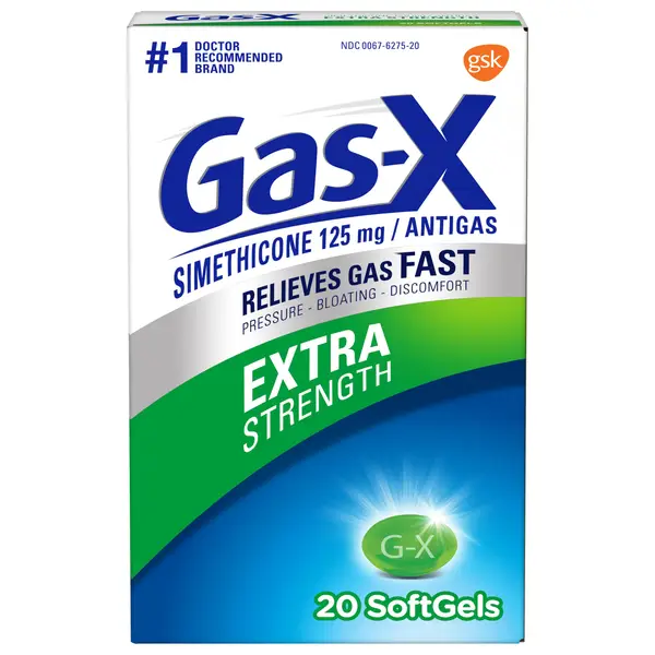 Gas-X Extra Strength Gas Relief Softgels with Simethicone 125mg 20-Count