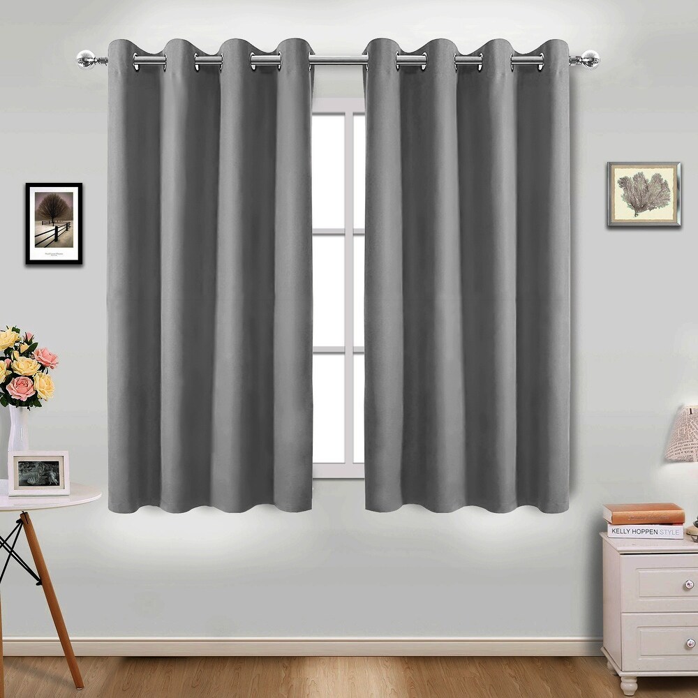 Pro Space Insulated Thermal Blackout Grommet Top Curtain Solid Room Window Drape (1 Panel)