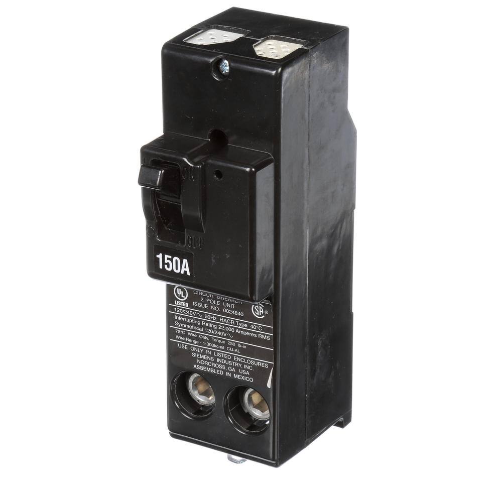 Siemens 150 Amp Double-Pole Type QNH 22kA Circuit Breaker QN2150H