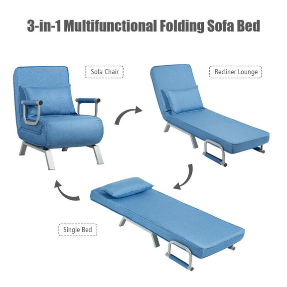 Costway 40589761 Folding 5 Position Convertible Sl...