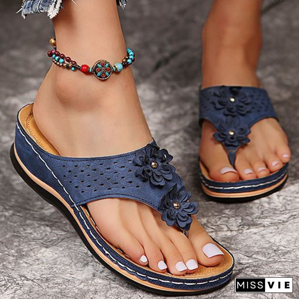 Women Sandals Soft Wedge Heels Sandals Summer Shoes Women Flip Flops Wedges Shoes For Women Summer Footwear Heel Chaussure Femme