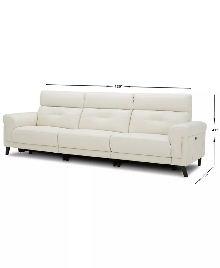 Furniture CLOSEOUT! Jazlo 3-Pc. Leather Sectional with 3 Power Recliners