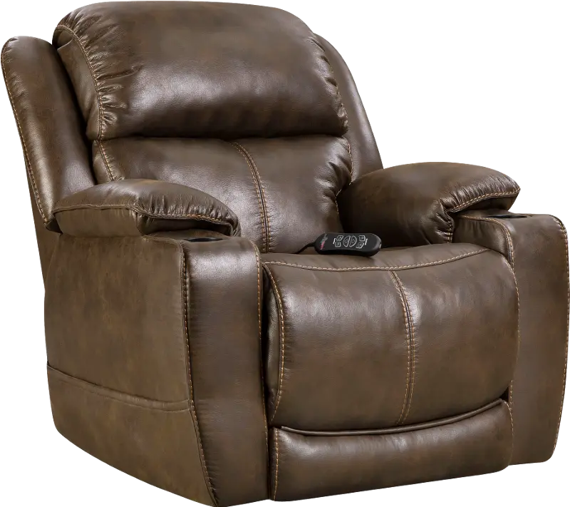 Starship Walnut Brown Power Recliner