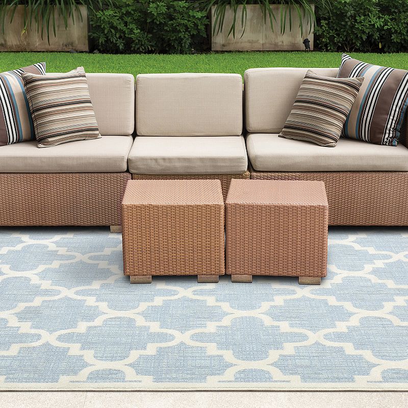 StyleHaven Belize Scalloped Lattice Indoor Outdoor Rug