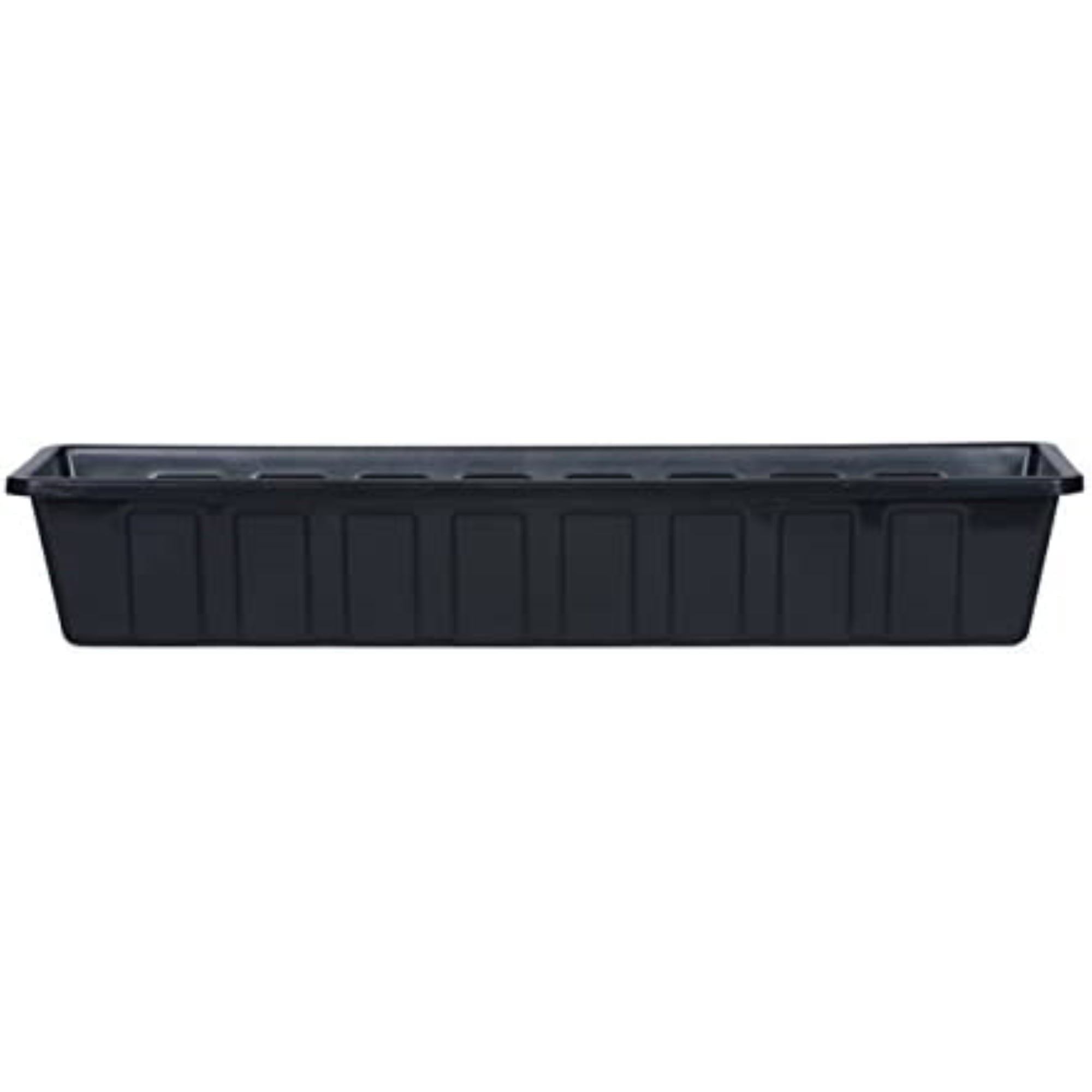 Novelty Poly-Pro Plastic Indoor/Outdoor Liner/Planter Flower Box, Black 30 inch