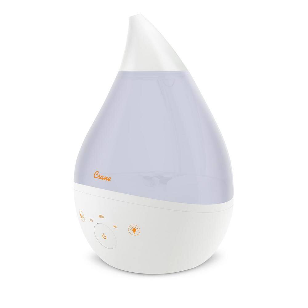 Crane 1 Gal. Top Fill Drop Cool Mist Humidifier with Sound Machine for Medium to Large Rooms up to 500 sq. ft. - White EE-5306W