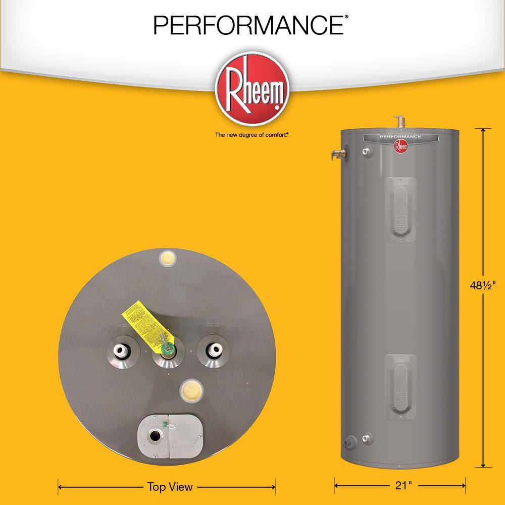 Rheem Performance 40 Gal. Tall 6 Year 45004500-Watt Elements Manufactured Housing Side Connect Electric Tank Water Heater XE40T06MH45U1