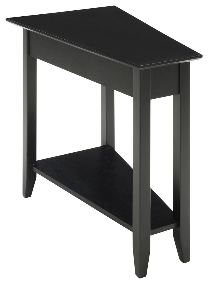 American Heritage Wedge End Table With Shelf   Transitional   Side Tables And End Tables   by Organize It  Houzz