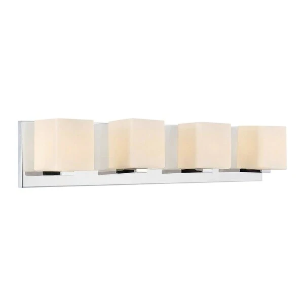 Satin Nickle 4 Light Bathroom Sconce With Satin Nickel Finish - Satin Nickel