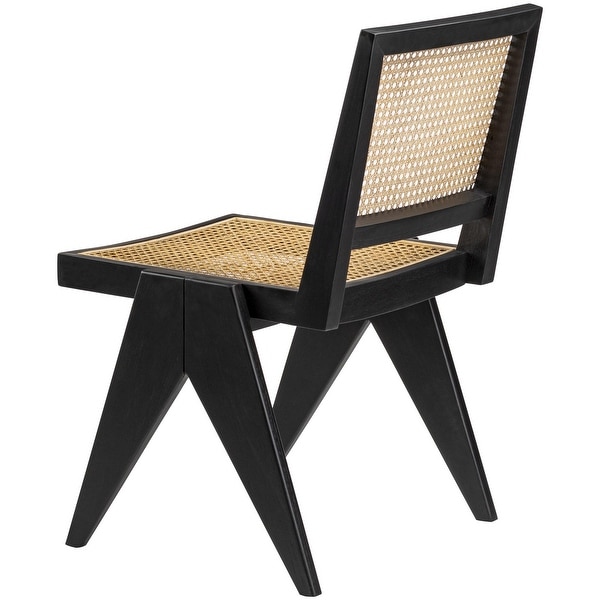 Adelrina Wood and Rattan Dining Chairs (Set of 2)