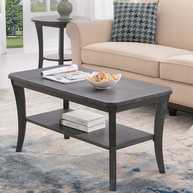 Leick Furniture Rustic Wire Brushed Condo Coffee Table