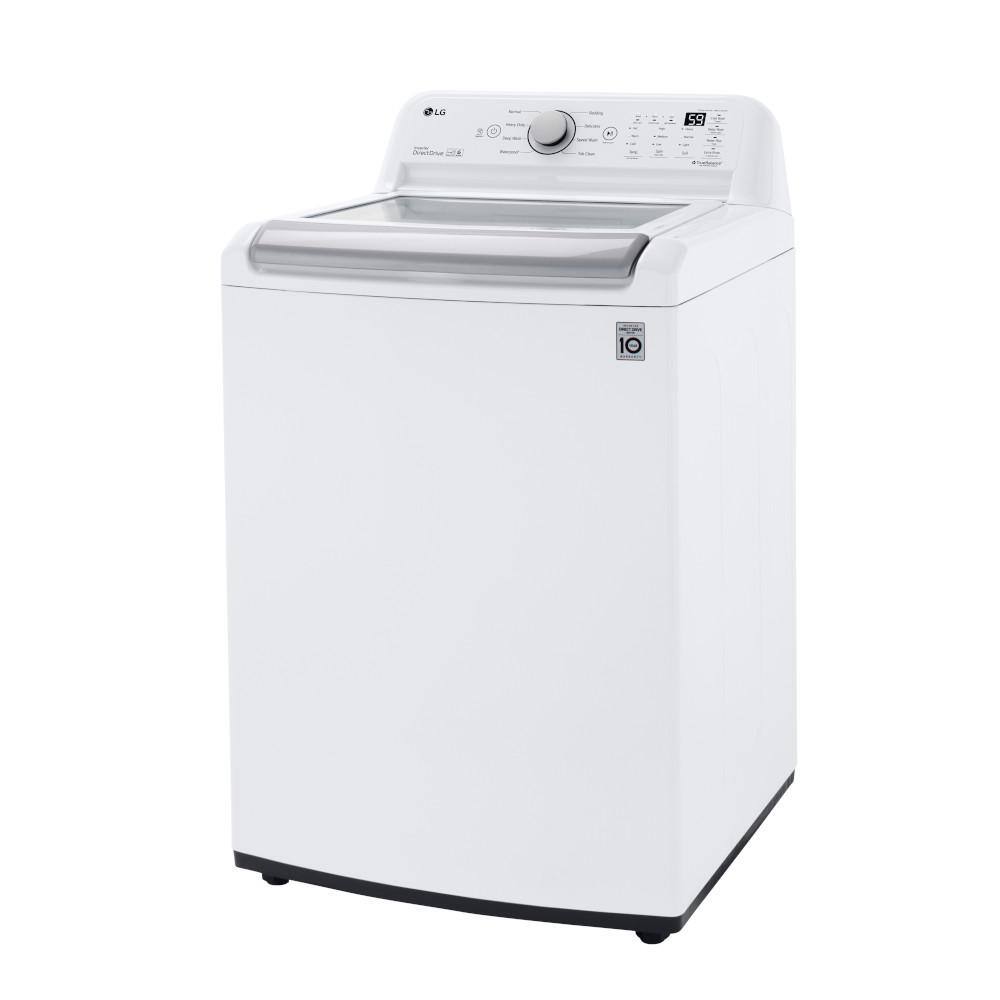 LG 5 cu.ft. Top Load Washer in White with Impeller NeveRust Drum andd TurboDrum Technology WT7150CW