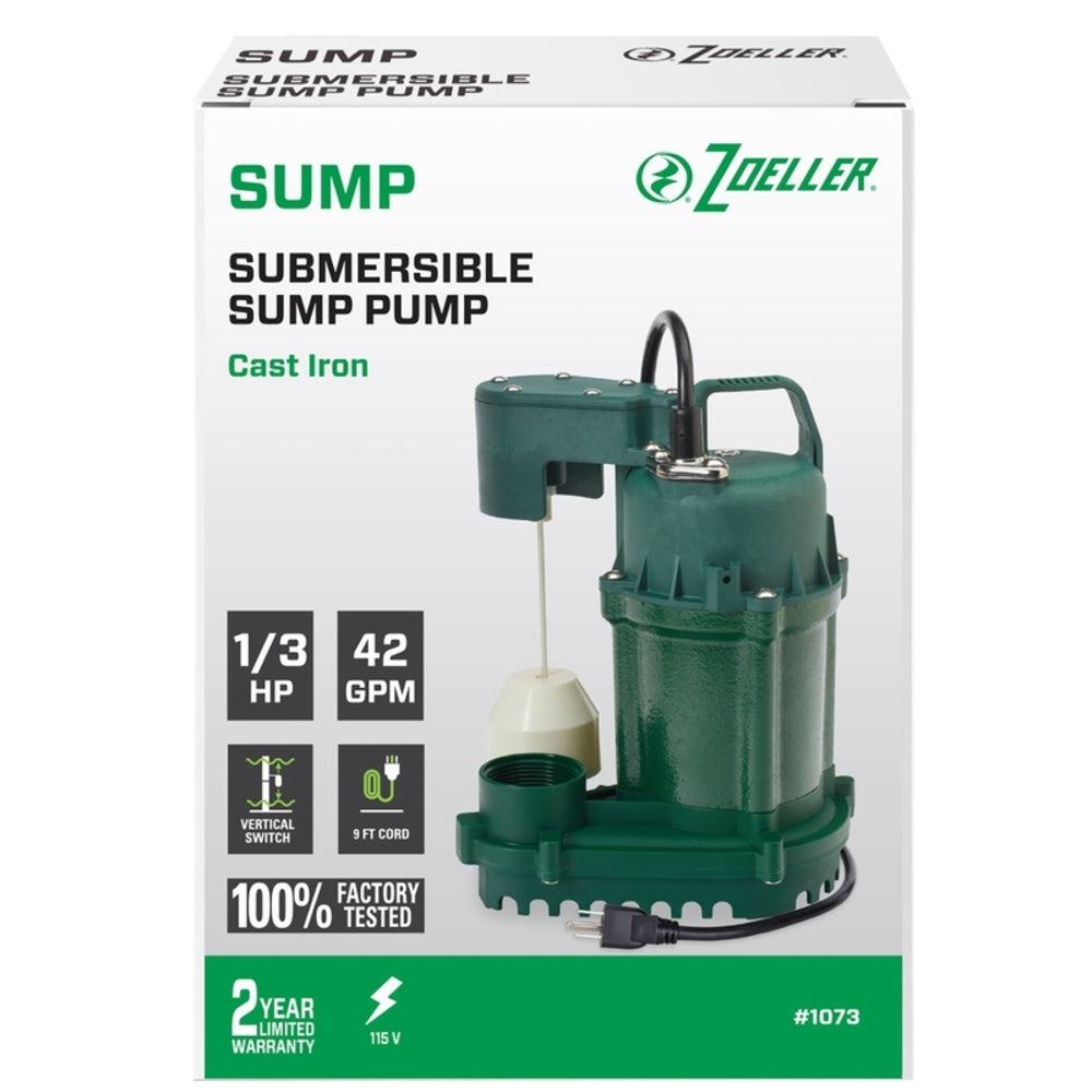 SUMP PUMP 1/3HP 2520GPH