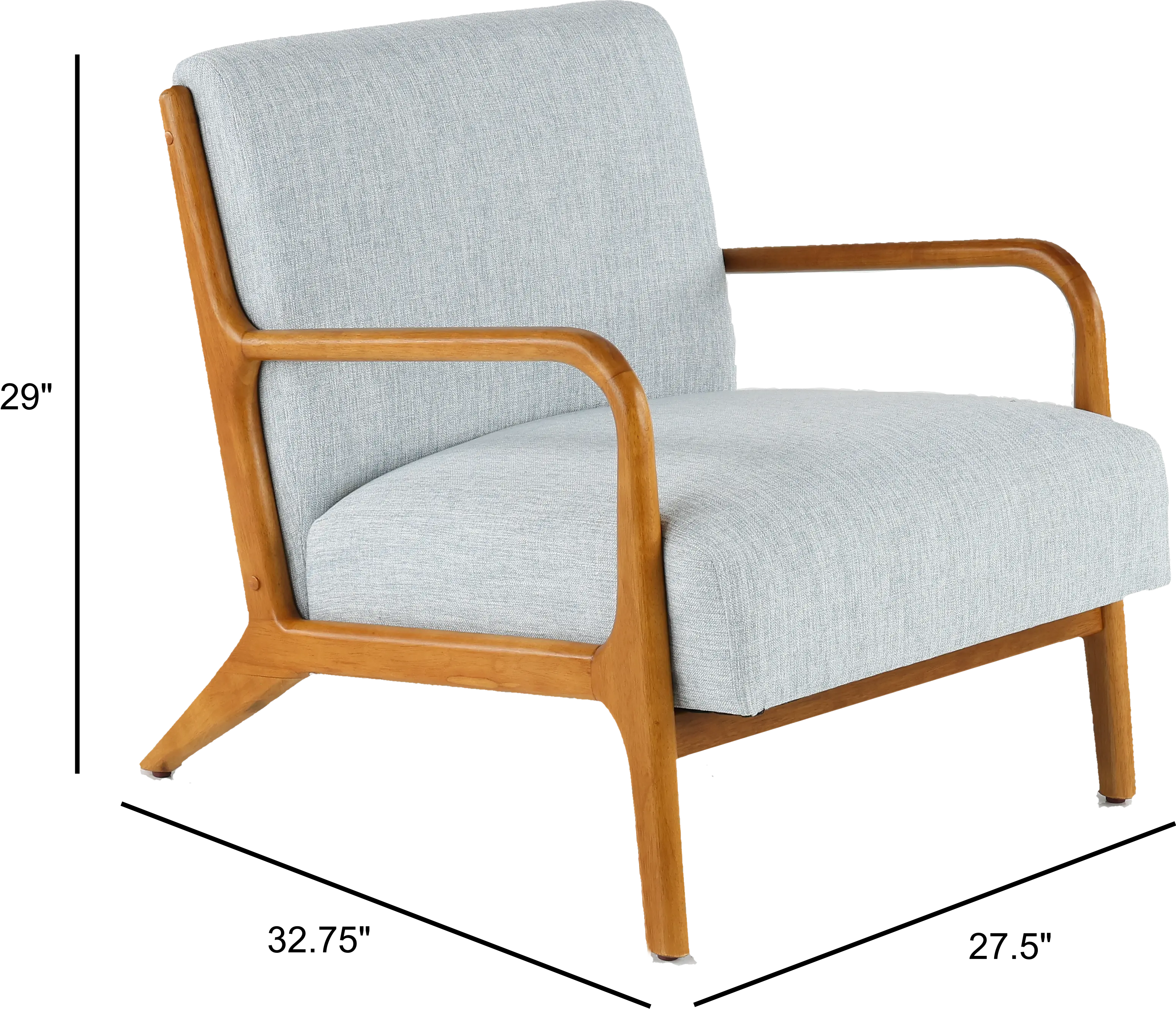 Novak Light Blue Accent Chair