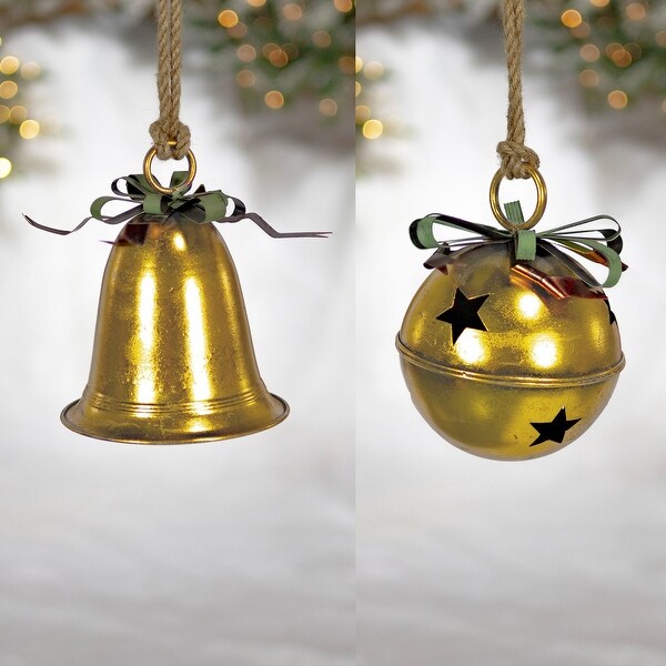 Set of 9 Assorted Style Christmas Bells