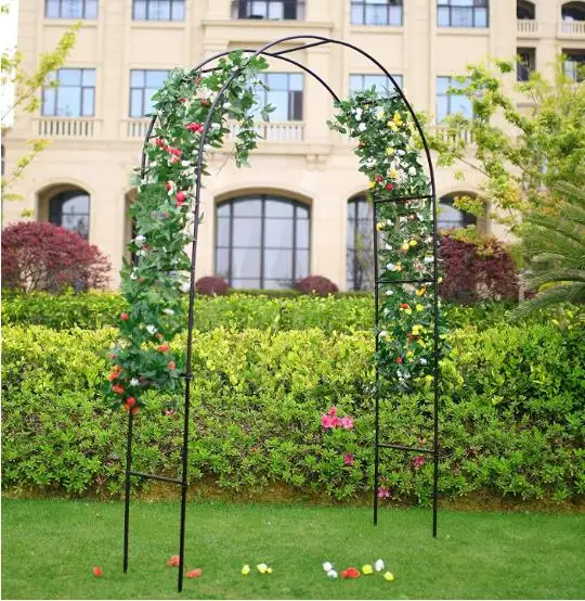 Garden supplies Outdoor   Wedding Metal Garden Arch with gate For Plants Climbing Hot Selling Arch