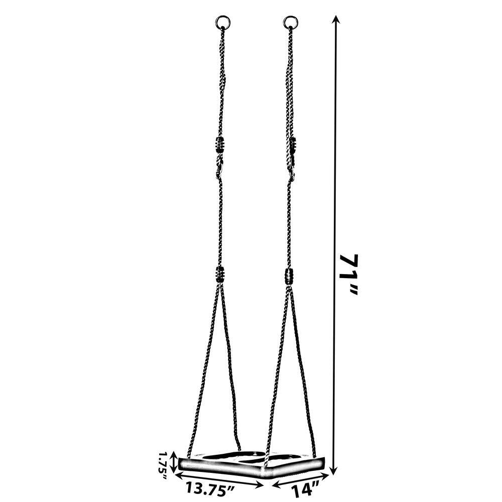 PLAYBERG Adjustable Plastic Standing Swing Outdoor Kids Playground Stand Up Swing Green QI003584.GN