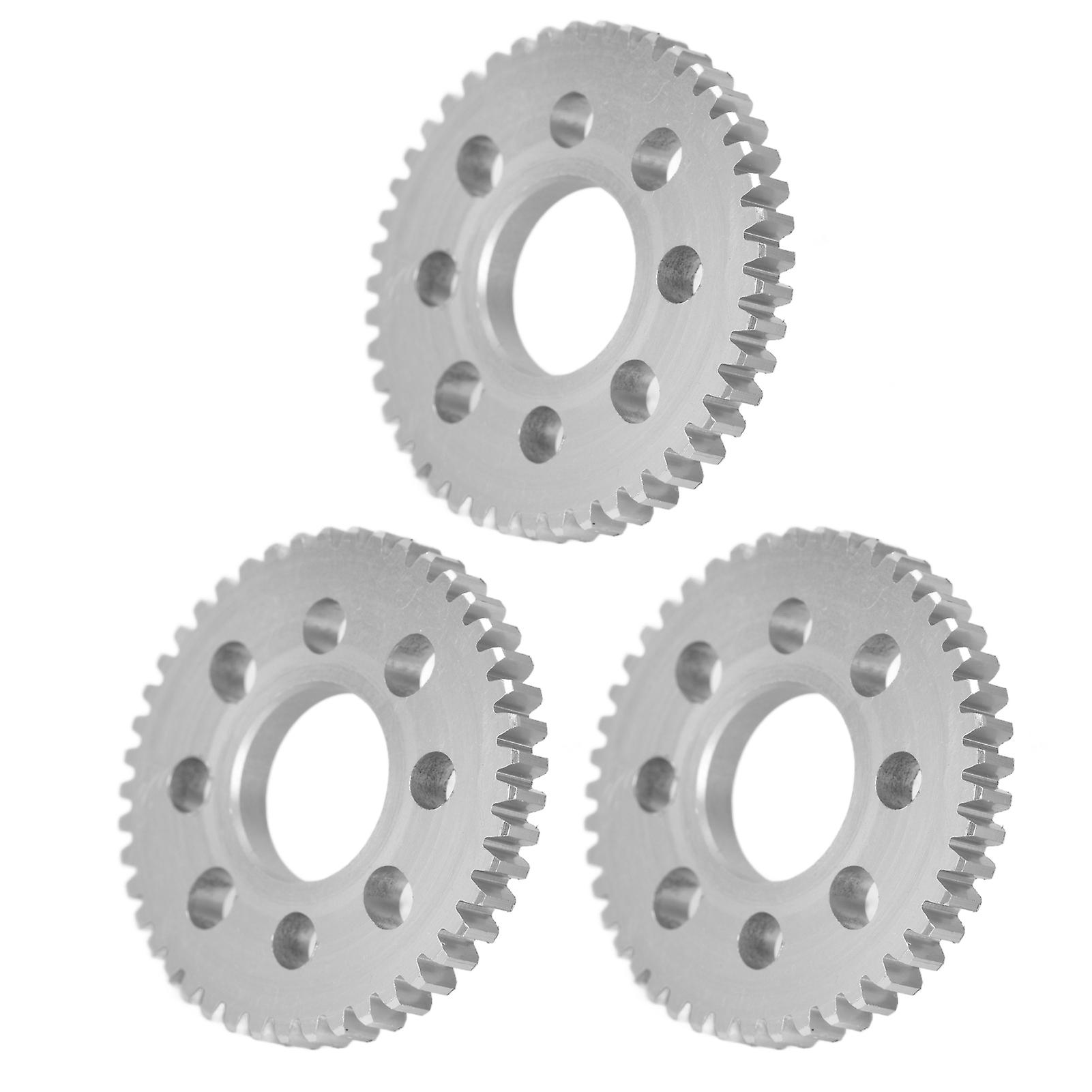 3pcs Spur Gear 8 Holes Aluminium 4mm Thickness 14mm Centre Hole 0.8 Module Set Kit4312-0414-0050