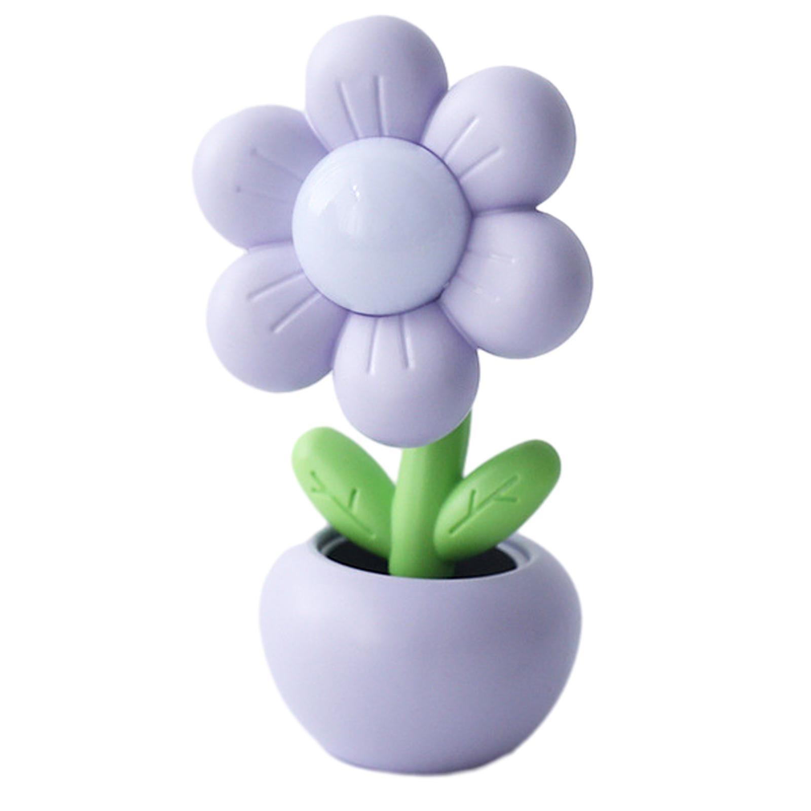 Mini Led Flowers Night Light Potted Flower Lamp For Living Room Desktop Party Violet