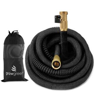 GrowGreen 34 in. x 100 ft. Heavy Duty Expandable Garden Hose with Storage Sack 26-BH-100-HD