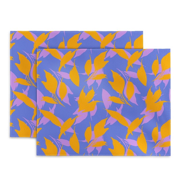 Marta Barragan Camarasa Botanical Leaves Simple Lav Placemats Deny Designs