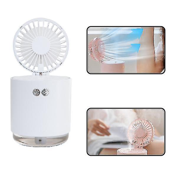 Portable Folding Telescopic Usb Rechargable Desk Fan Lamp Humidifying Hydrating Water Spray Fan Air Humidifier