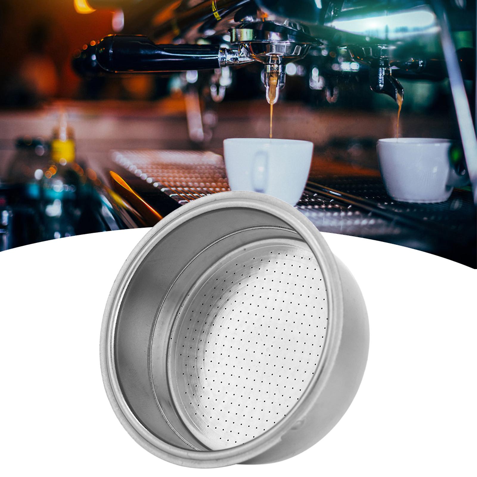 Double Layer Stainless Steel Coffee Filter Basket With Locking Snap Coffee Machine Accessory For Double Cup