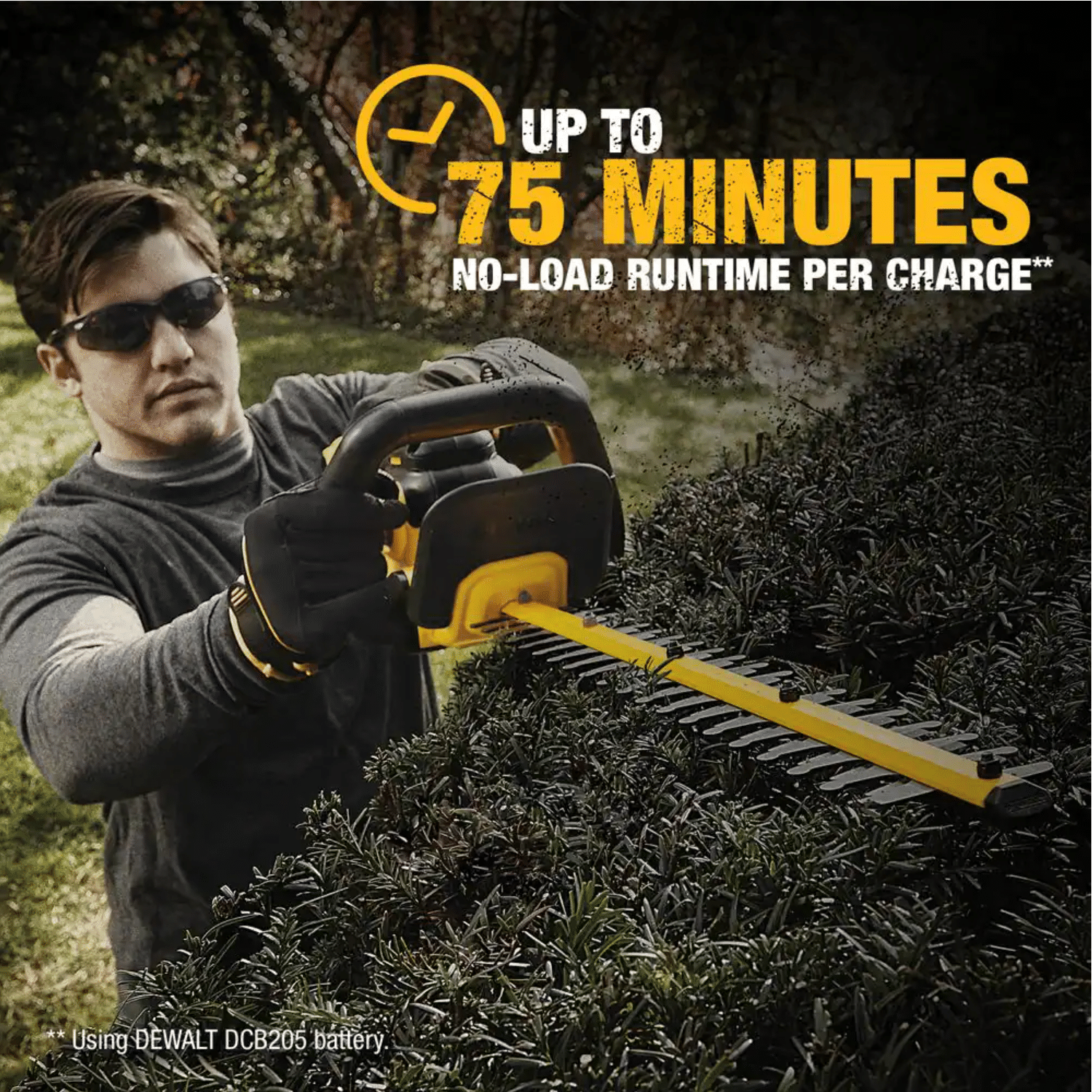 Dewalt 22 In. 20V Max Lithium-Ion Cordless Hedge Trimmer With Battery And Charger， DCHT820P1