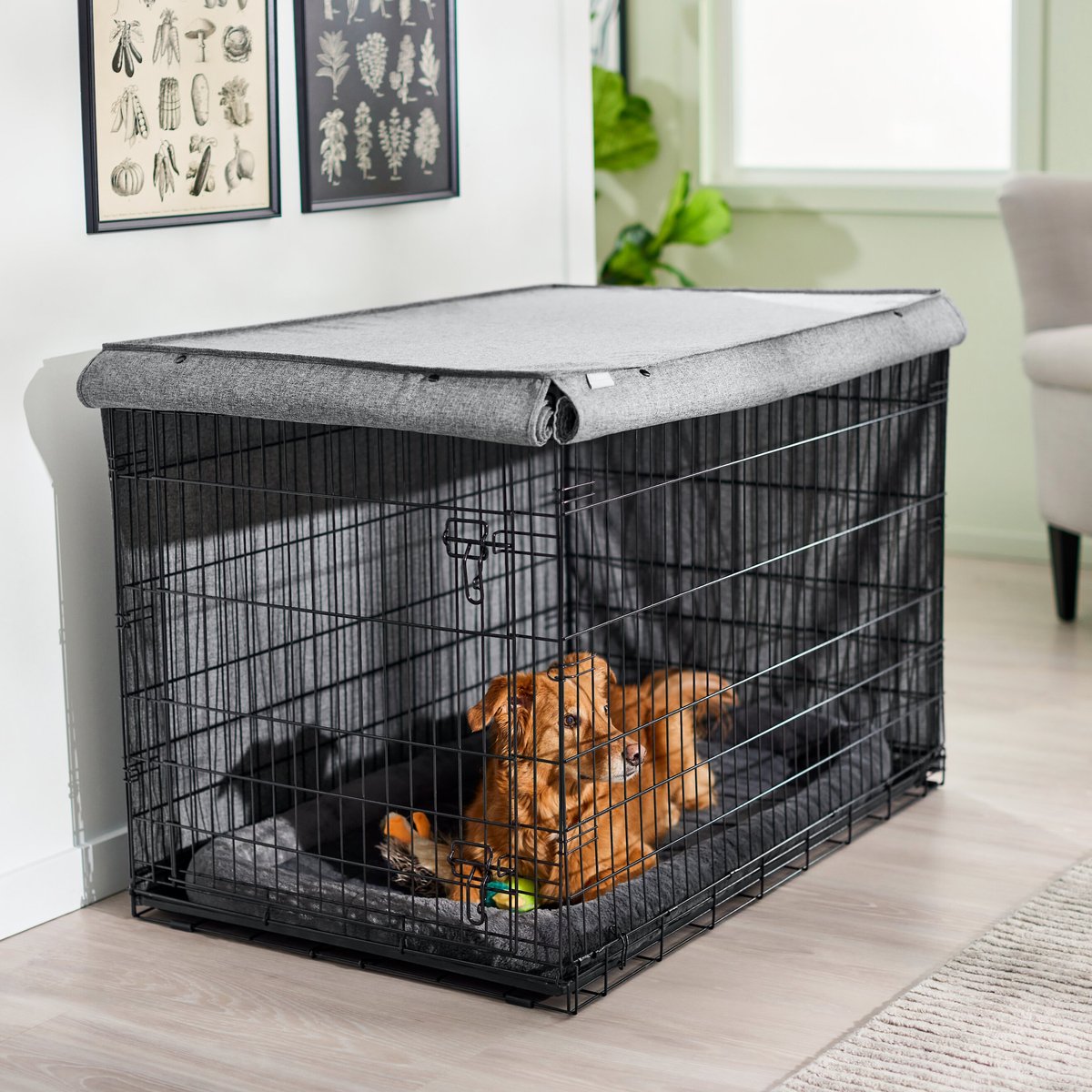 Frisco Faux linen  Dog Crate Cover