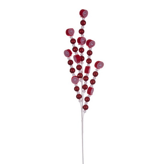 Vickerman QG224551 32 Red/White Swirl and Ball Sp...