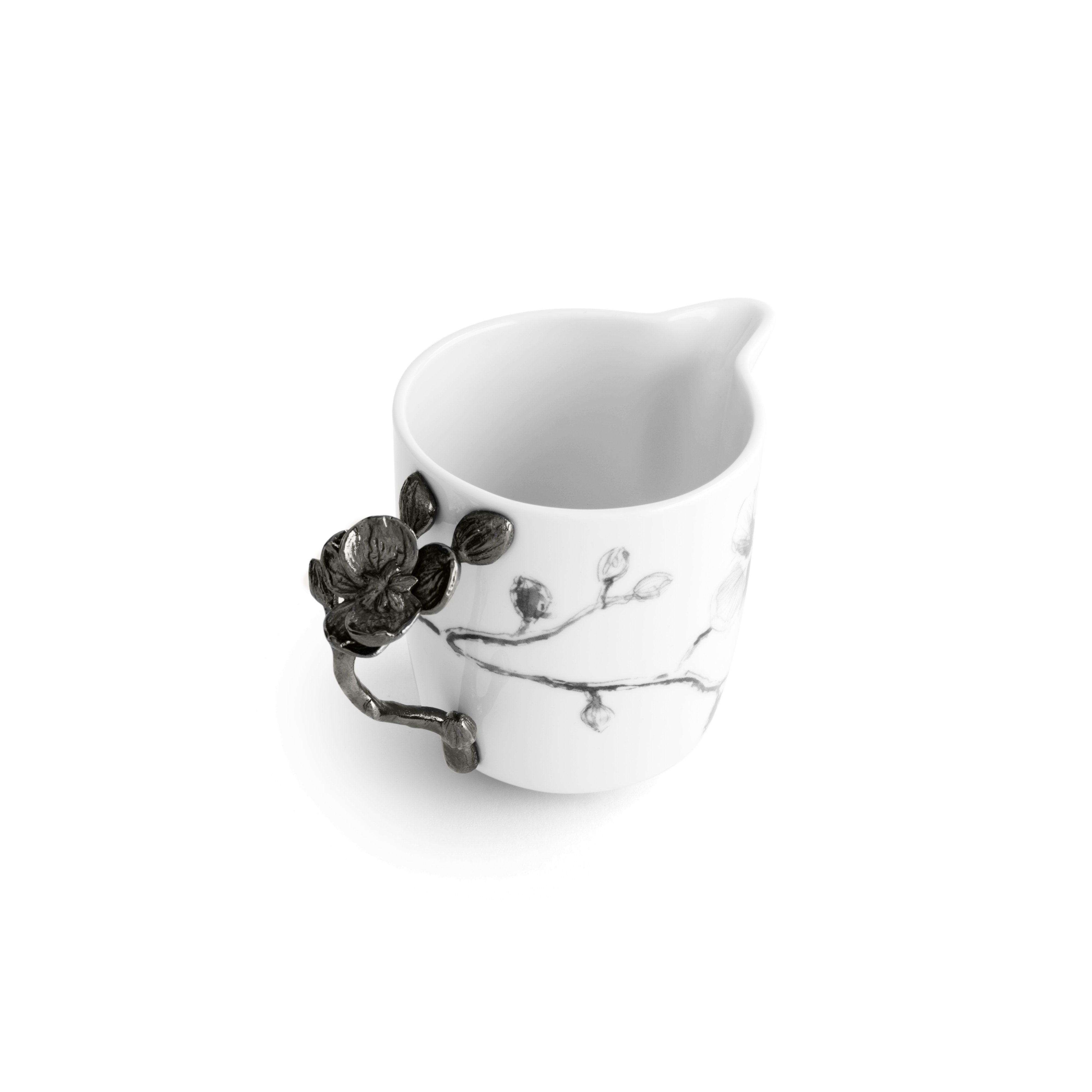 Black Orchid metal creamer