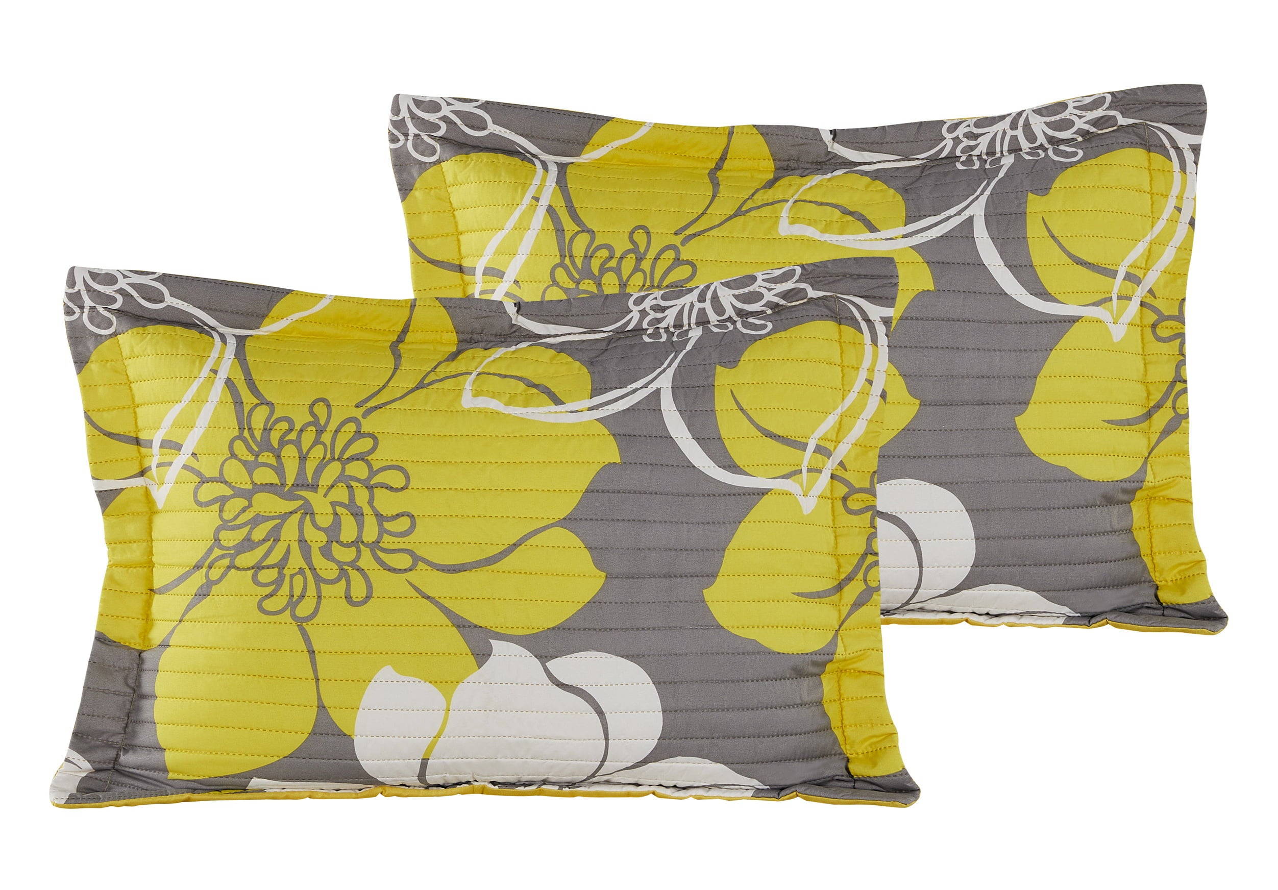 Chic Home Chase 3-Piece Abstract Quilt Set， King， Yellow