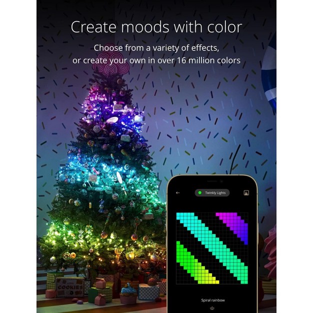 Twinkly Strings App controlled Led Christmas Lights Indoor And Outdoor Smart Lighting Decoration