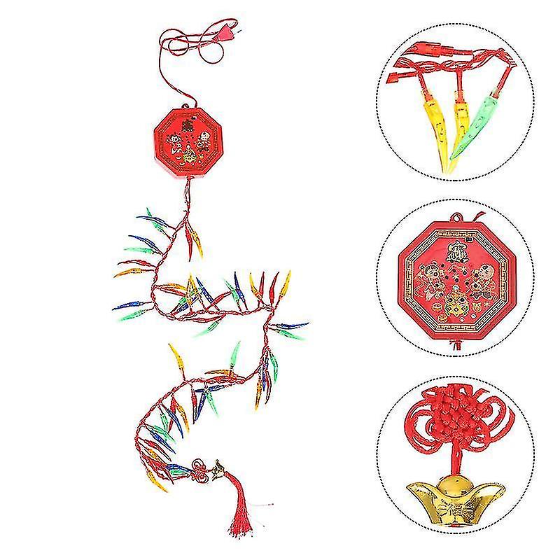 Eu Plug Colorful Light Ropes Strings 1pc Chic New Year Lamp String Home Holiday Decorative Light N