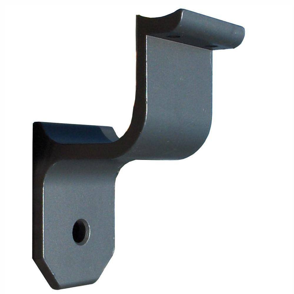 EZ Handrail 1.9 in. Aluminum Round ADA Handrail Bronze Wall Bracket EZA200-BZ